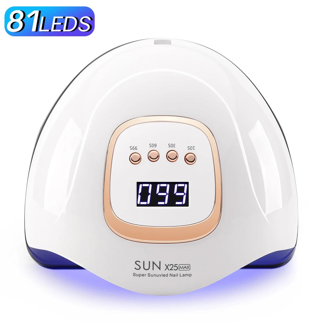 380W UV LED Lamp For Nails 81LEDS Nail Drying Lamp Fast Dry Nail Gel Polish Lamp With LCD Screen Auto Sensor Nail Equipment