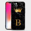 Gold Crown Letter Queen Phone Case For Iphone 14 13 12 11 Pro Max Xs Max Xr X 7 8 Plus 12 Mini 6s Silicone Black Shell