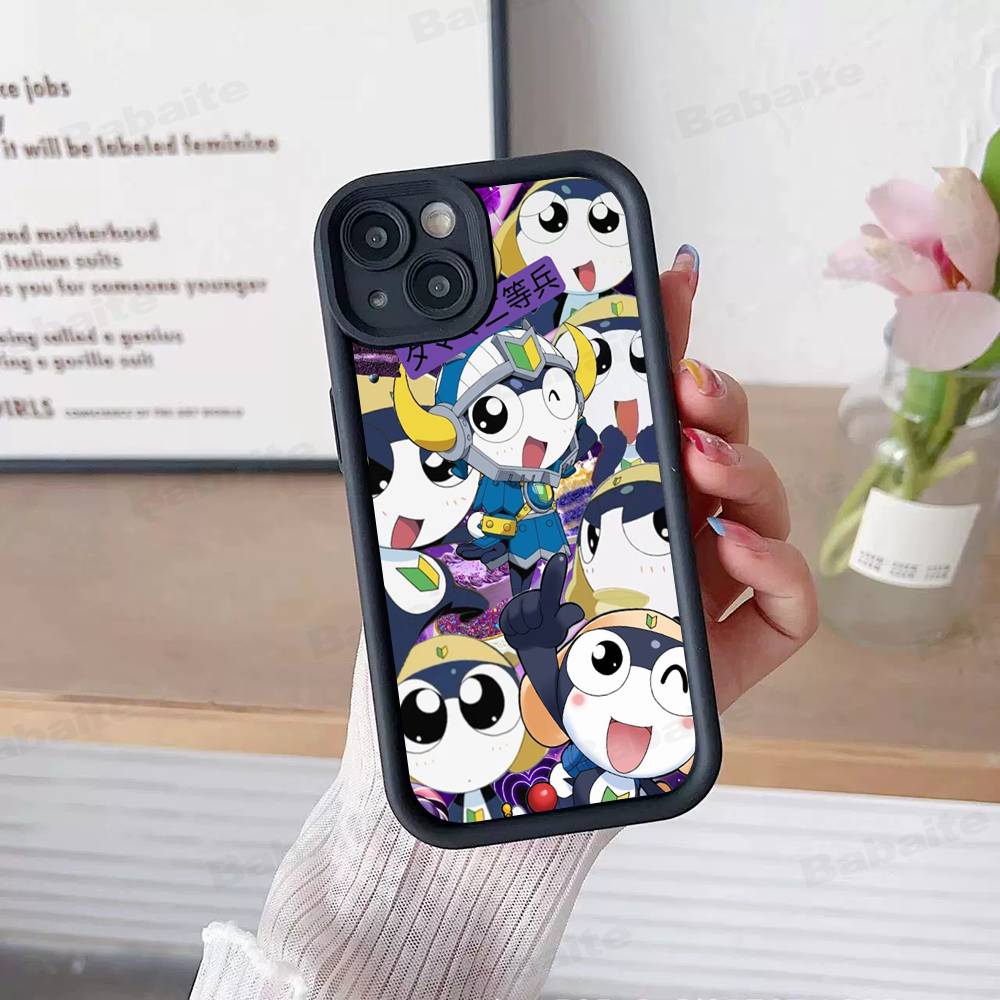 Keroro Frog Cool Gunsou Sergeant For IPhone 17 15 13 12 11 14 Pro Max X XR XS 16 Plus Shockproof Candy Back Cover