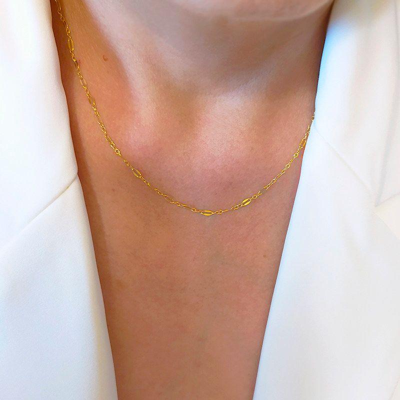 

Whiterose Double-Layer Necklace Niche Style European and American Sexy Twin Y Chain Long Chain Clavicle Chain 14K Gilded Single Chain 40 (Length Can Be Adjusted at Will)