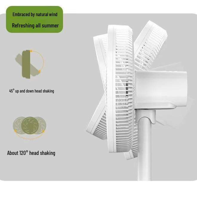 Ventilatore da terra elettrico Camel Ultra Silenzioso - Basso Rumore, Vento Forte, Oscillante, 36dB