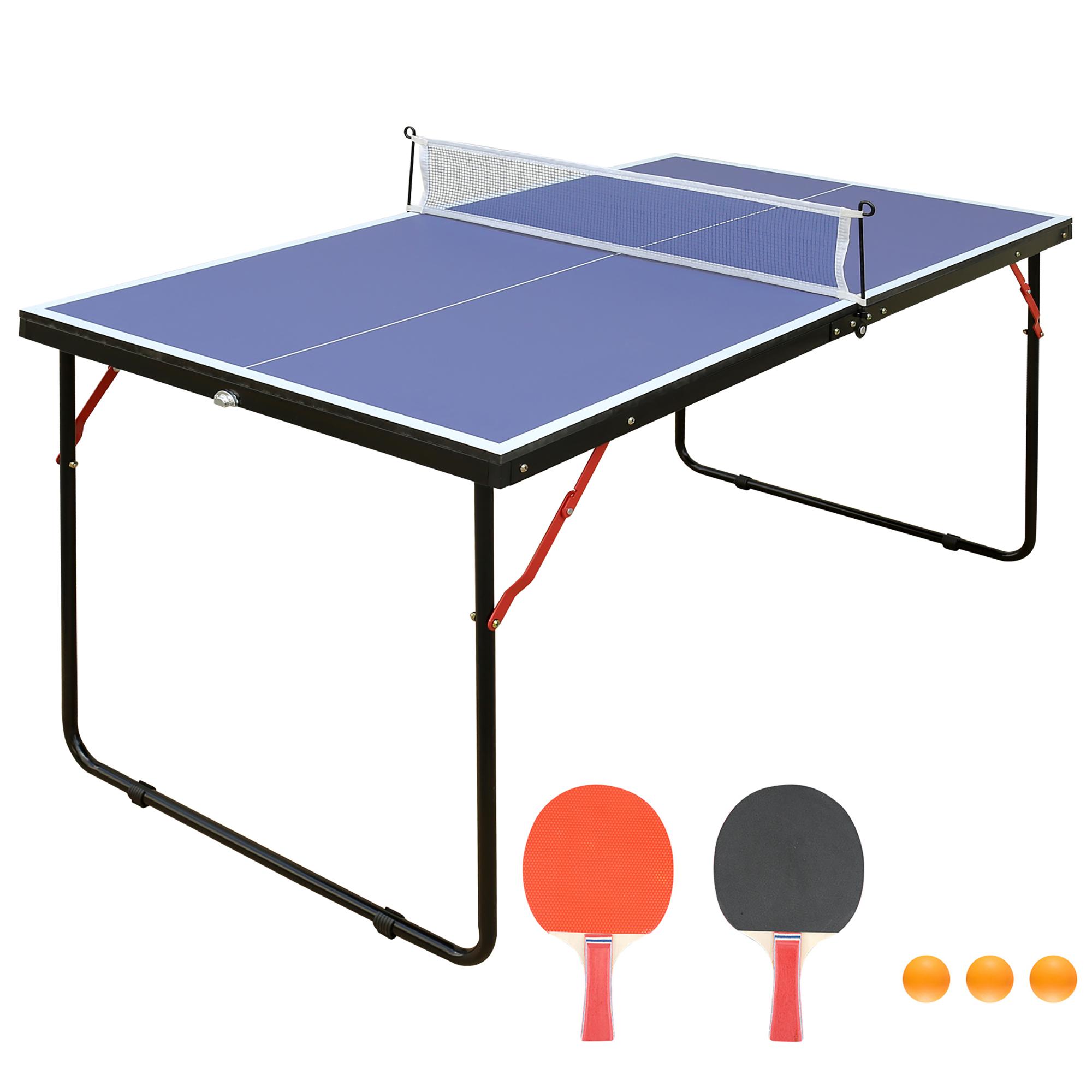 Table tennis table with net and