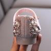 TWINFLAMES Nuove scarpe per bambini con strass di perle, scarpe da principessa per bambine, scarpe per feste e matrimoni