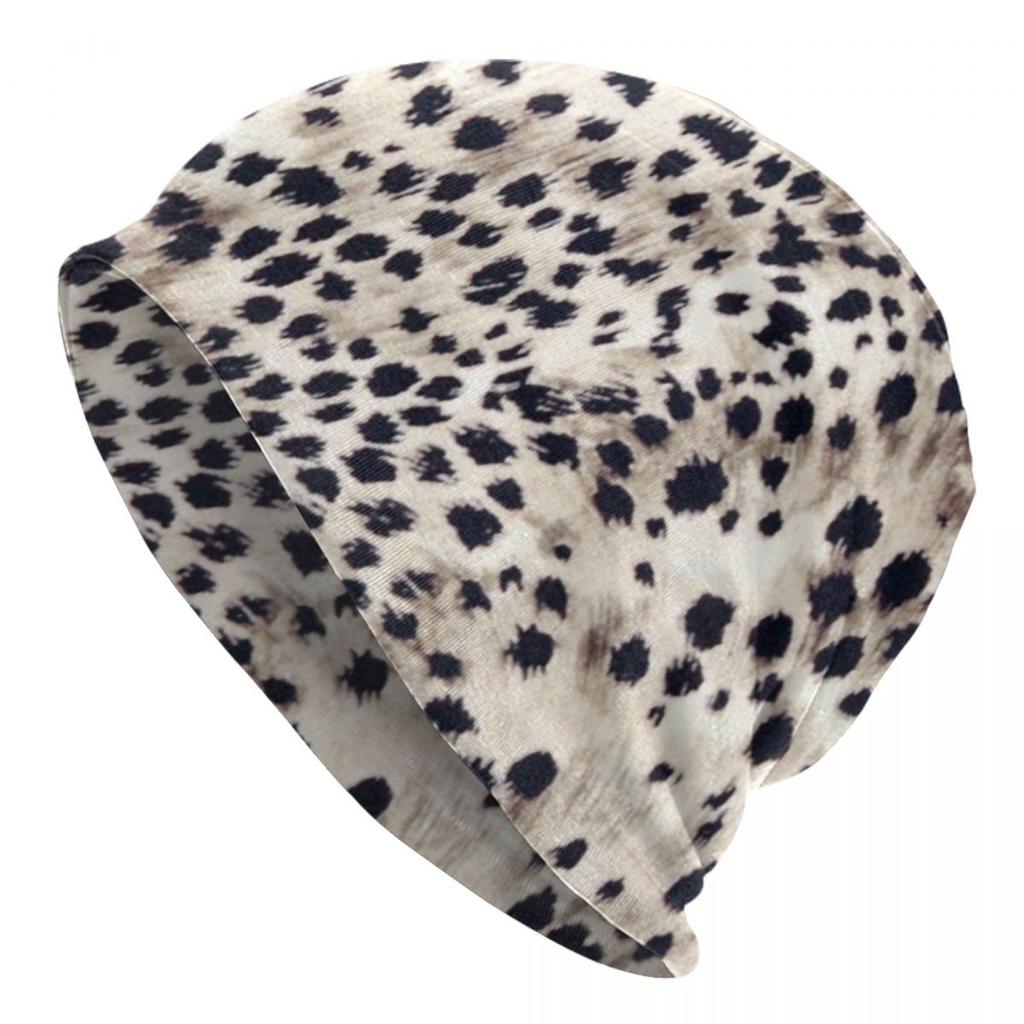 Leopard Fur Ethnic Tribal Geometric OrnaUnisexts Skullies Beanies Caps Winter Knit Hat Adult Animal Leather Texture Bonnet Hats