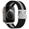 Nylon Watch Band for Apple Watch Series 10 9 8 7 SE 6 5 4 3 2 1 42mm 41mm 40mm 38mm Stripe Design Parachute Buckle Strap
