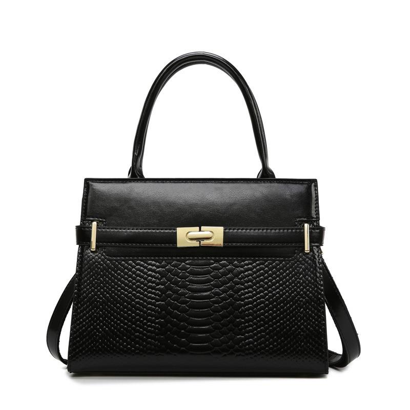 

Premium texture fashion women s bag summer new stone pattern multi-piece set women s bag single shoulder oblique span portable mother and child bag single package чорний