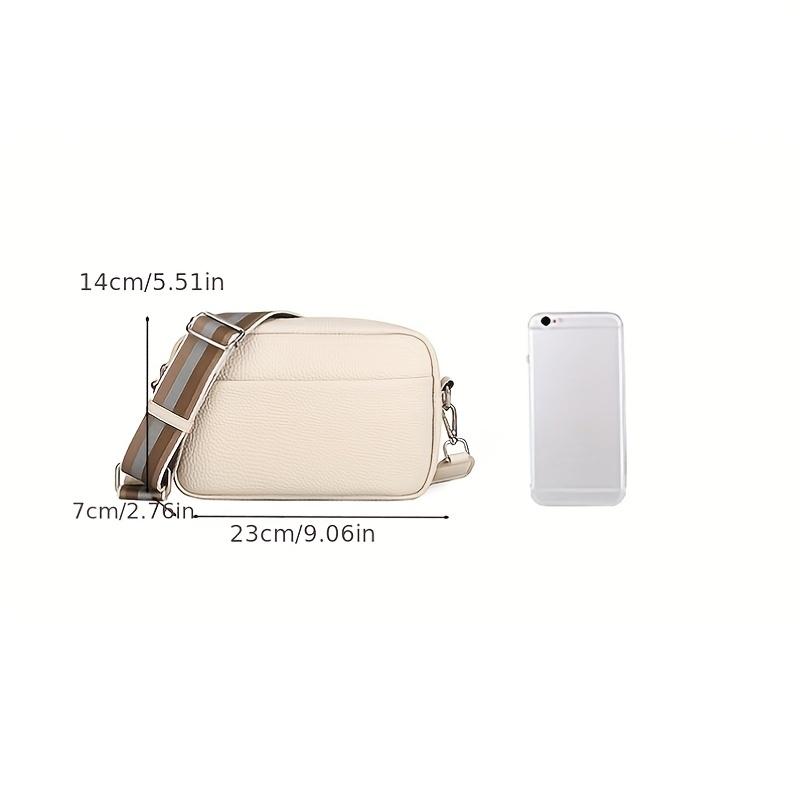 Solid Color PU Crossbody Bag for Women, Small Shoulder Bag, Compact Square Bag.