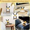 New Handmade Knitted Positive Bee Dolls Ornament Home Decoration Funny Big Butt Bee With Card Room Decor Christmas Party Gifts