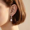 Leaf Fashion Baroque Freshwater Pearl Women's Earrings Two Wearing Methods Pearl 18K Gold Plated Zirconia Earrings Valentine's Day Mother's Day Gifts