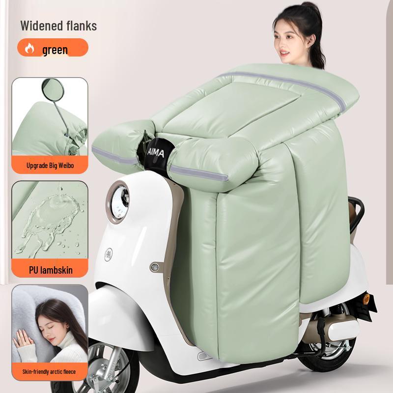 2025 New Electric Vehicle Windshield: Fleece-Lined, Thickened, Waterproof & Windproof for Winter/Autumn Motorcycles