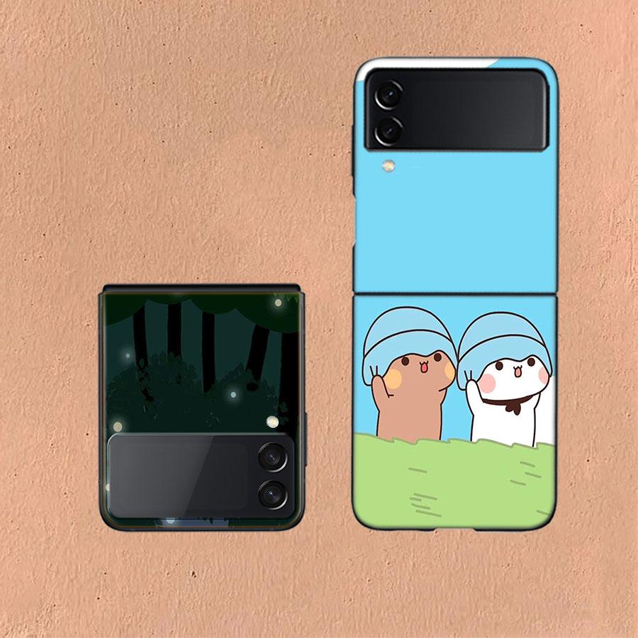 Cute BuBu DuDu Coque For Samsung Z Flip7 6 Galaxy Case Shockproof Z Flip5 Z Flip3 4 5G Hard Cover Phone TPU PC Hard Funda