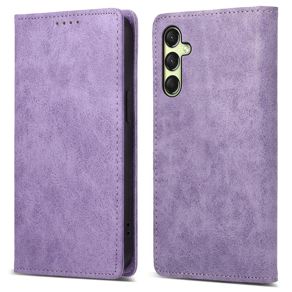 

DF-05 Для Samsung Galaxy A36 5G Чохол-гаманець з RFID-блокуванням Шкіряний чохол для телефону з поліуретану Purple