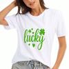 Lucky Day Wounisex's Cotton T Shirt, Pure Cotton Premium Print, Durable, Casual And Fashionable. Adorable Boy Holding Clover Graphic Tee, Comfortable