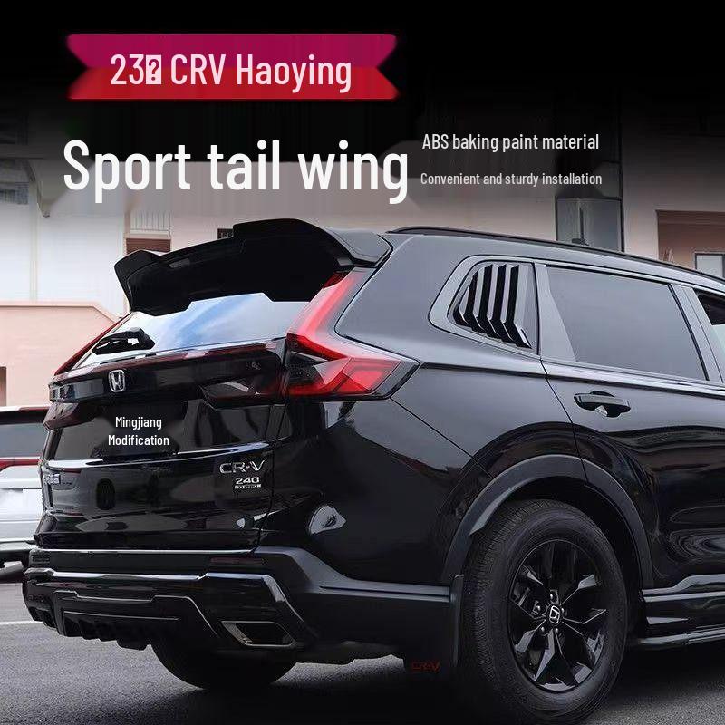 Honda CRV 2023-2025 Rear Roof Spoiler Mod: No-Drill Gurney Flap Decor.