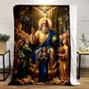 Heavenly Angelic Scene BlanketFlannel blanket for bedroom, living room, sofa, and nap