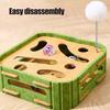 Cat Scratch Enrichment Box Interactive Cat Nail File Puzzle Toy with Jingling Bell Balls Cat Scratcher