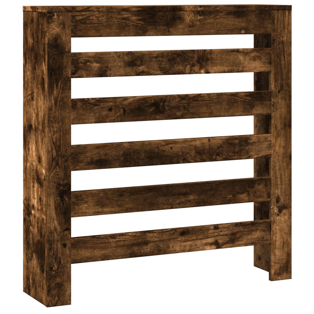 Radiator Cover Smoked Oak Finish 78 x 20 x 82 cm Engineered Wood