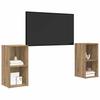 TV Cabinet Set 2 pcs Artisan Oak 37 x 35 x 72 cm Particleboard