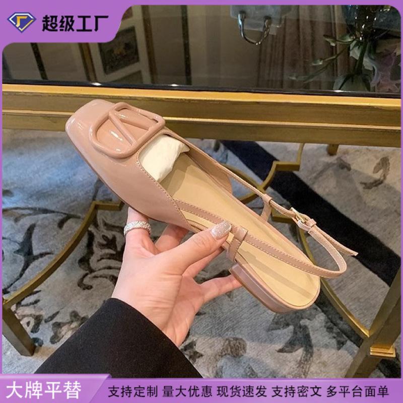 Yuanli Tongxia new fashion single shoes 2025 spring women's square head comfortable high heels women's high-end women's shoes