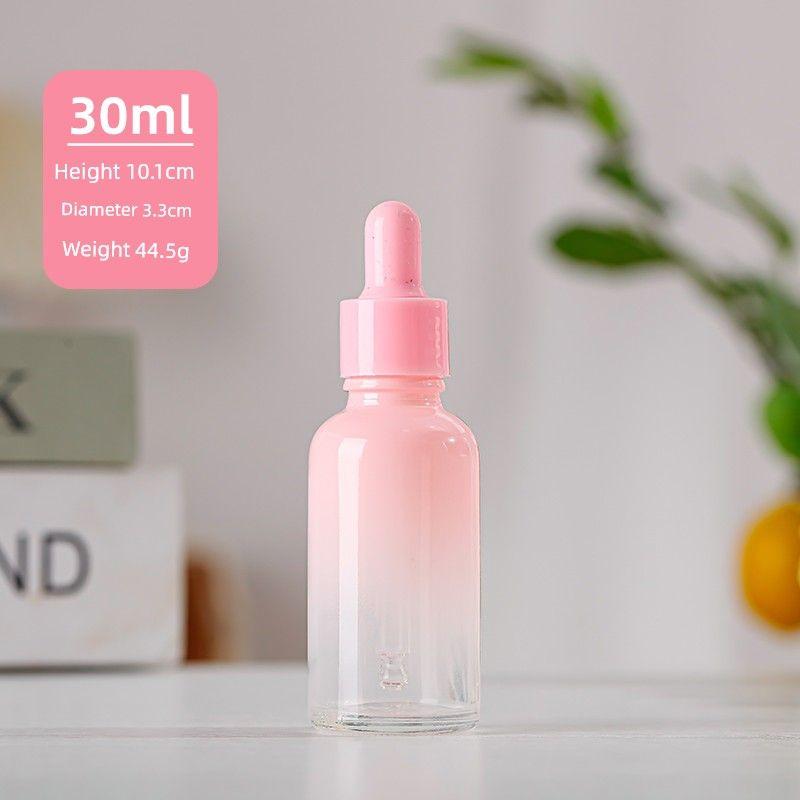 30ml Dropper Essential Oil Bottle Portable Dispensing Cosmetic Bottle 20ml Empty Glass Bottle Skin Care Products Essence Bottle