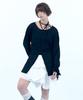 CLO'ET Lace Ribbon Blouse - Black