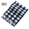 Soft Plaid Scarf Unisex Winter Color Matching Print Tassel Thick Warm Double-sided Checkered Shawl Plush Long And Wide Keep Neck Protection Lady Fall