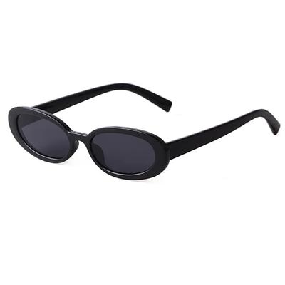 1PC Vintage Oval Sunglasses Women Luxury Brand Designer Small Oval Sun Glasses Retro Black Red Glasses Ladies UV400 Eyewear