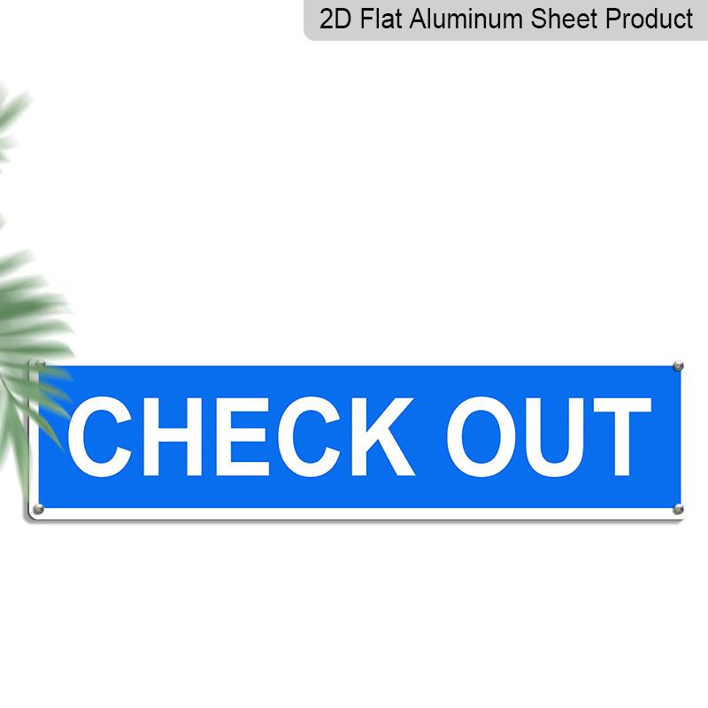 Street Sign Warning Plaque: Check Out Aluminium Decorative Sign (15.7×3.94 Inches) for Wall Decor;blue Design Suitable for Office, Outdoor & Indoor