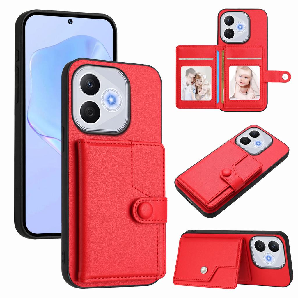 For Honor X70i/Honor 400 Lite 5G Case RFID Blocking Card Holder Kickstand TPU + PU Leather Phone Back Cover