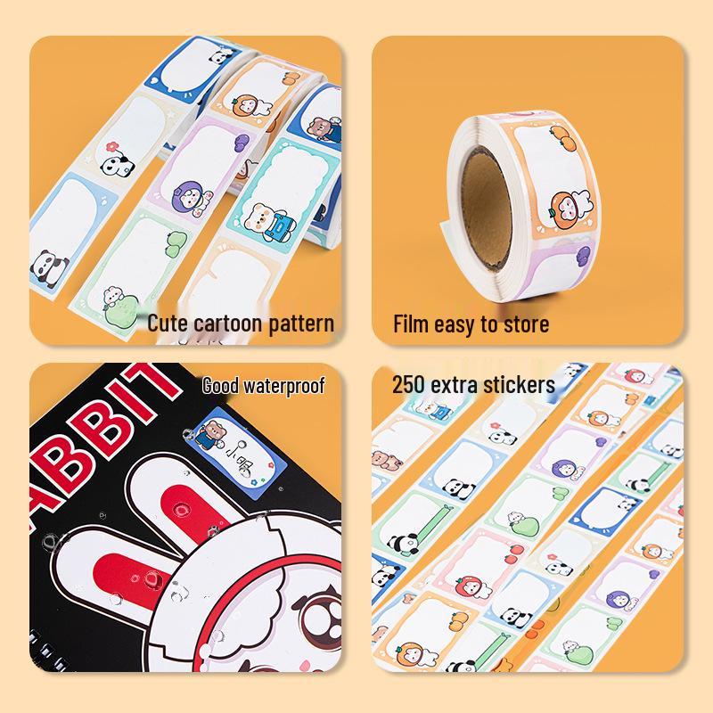 Personalisierte Cartoon-Namensaufkleber: Wasserdichte, Selbstklebende Etiketten für Kinder - Perfekt für Wasserflaschen und Schulbedarf