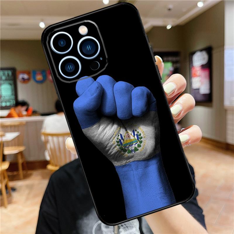 El Salvador Flag Phone Case For iPhone 16 15 Pro Max 14 11 13 12 Mini 7 8 Plus X XR XS Max Cover