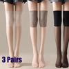 3Pair Summer Thin Anti-Snag Long Socks Women Over Knee Air Conditioning Cold Resistant Leg Skin Friendly Stockings