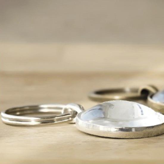 2Pcs Keychain 2D Flat Colorful Horse Pattern Metal Key Ring Rust-Resistant Bright Luster Decorative Bags Cars Wallets Pendant