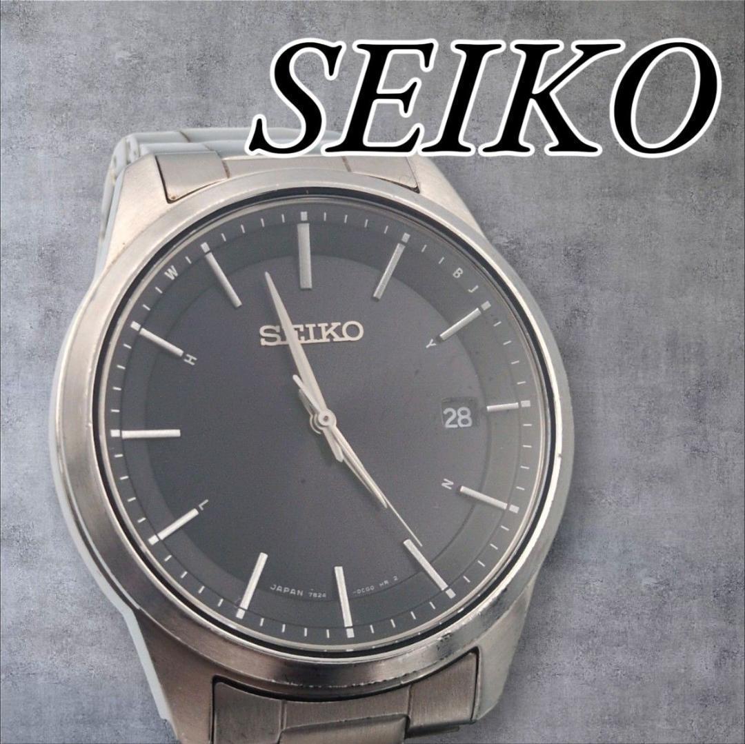 

[USED] SEIKO 7B24-0BJ0 Radio Solar Watch, Made in Japan, Black Dial