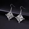 Skyrim Heksenknoop Oorbellen Roestvrij Staal Valknut Triskelion Ankh Kruis Vijfster Oorbellen Amulet Sieraden Verjaardagscadeau