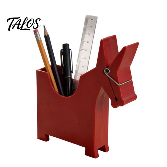 Office Desk Accessory Mule Shape Pen Holder, Multi-Functional 3-in-1 Organizer with Note Holder Business Three-in-one Card Box And Plastic Desktop for