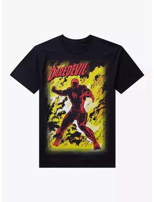 Γνήσιο 2026 Νέο Daredevil Comics Ζωγραφική Jumbo Μεγάλο Μέγεθος Ανδρικό Κοντομάνικο Χαλαρό T-Shirt με Στρογγυλή Λαιμόκοψη
