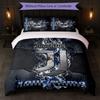 Juventus FC Custom Name Text Bedding Set 1 Duvet Cover+2 Pillowcases Soccer Logo Personalized Gift For Special Occasion Bedroom Decor