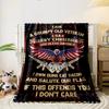 Grumpy Veteran Eagle Flag Blanket bedroom Blanket for Livingroom Couch lunch break Soft throw for Friend's festival Gift
