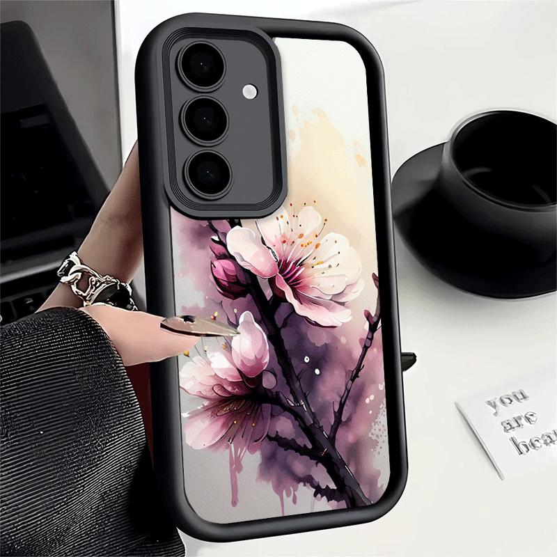 Phone Case for Samsung Galaxy S26 S25 Ultra S24 FE Cherry Blossom Sakura Fashion Shell S23 Plus S22 + S21 S20 5G Soft Silicone F