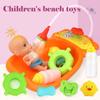 Kids Plastic Bath Tub Doll Set Pretend Role Play Toy with Shower Accessories