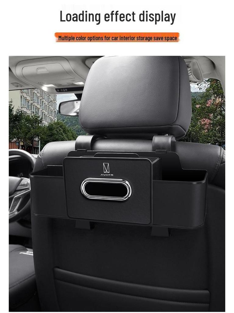 Avatr 11/12/06/07 Seat Back Multi-Functional Storage Box with Cup Holder & Tissue Box
