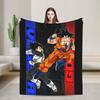 DBZ Japanese Anime Knitted Blanket Coral Fleece Plush Soft Throw Blankets for Home Couch Bed Rug