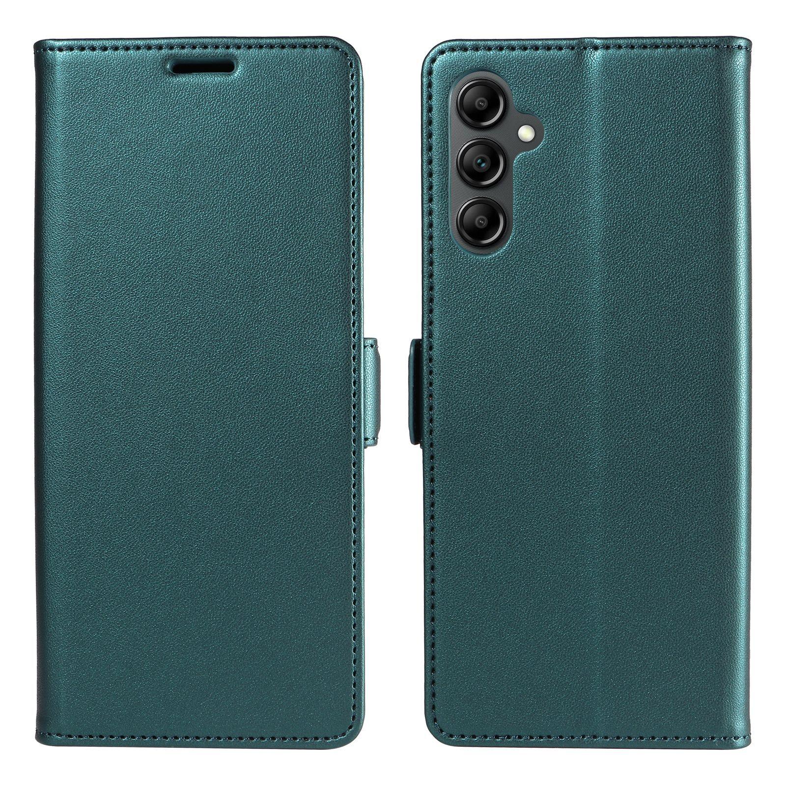 

For Samsung Galaxy A35 5G Case Side Magnetic Clasp RFID Blocking Leather Phone Wallet Cover Dark Green