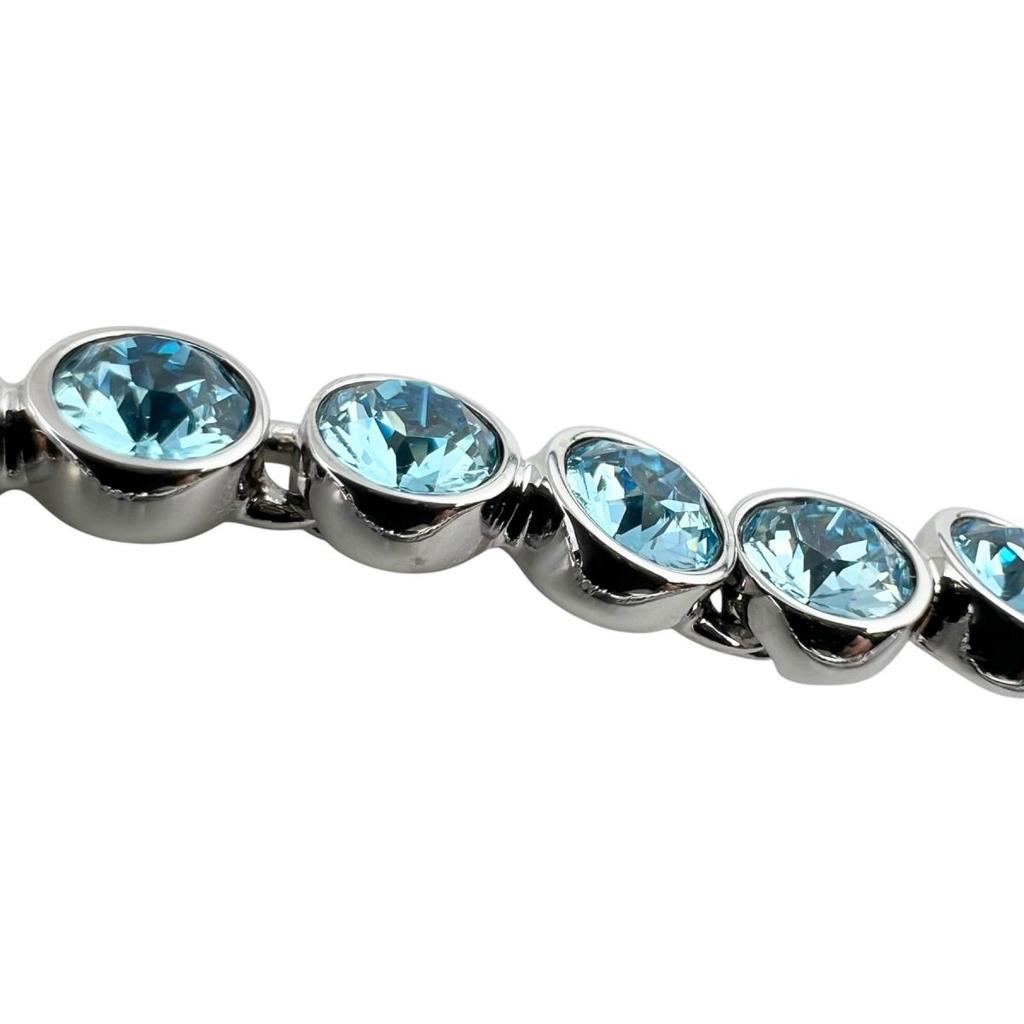 SWAROVSKI Tennis bracelet Rhinestone bracelet Swarovski blue Women Used