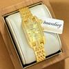 Alloy Square Steel Strap Watch Female Simple Rhinestone Square Diamond Roman Female Dial