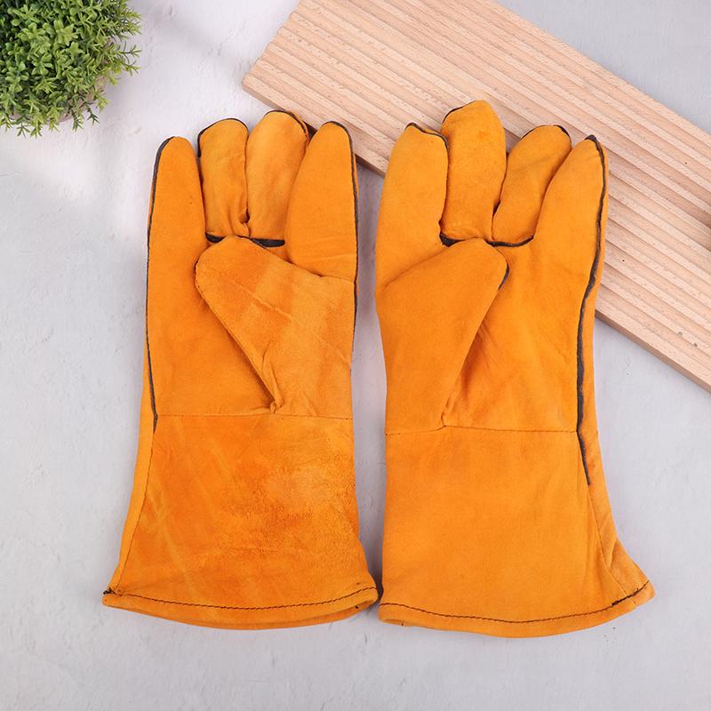 

1Pair Heat-Proof Metal Welding Protector Gloves Cowhide Flame-Retardant Welding Work Gloves Mechanic Gloves Tools 1Pair