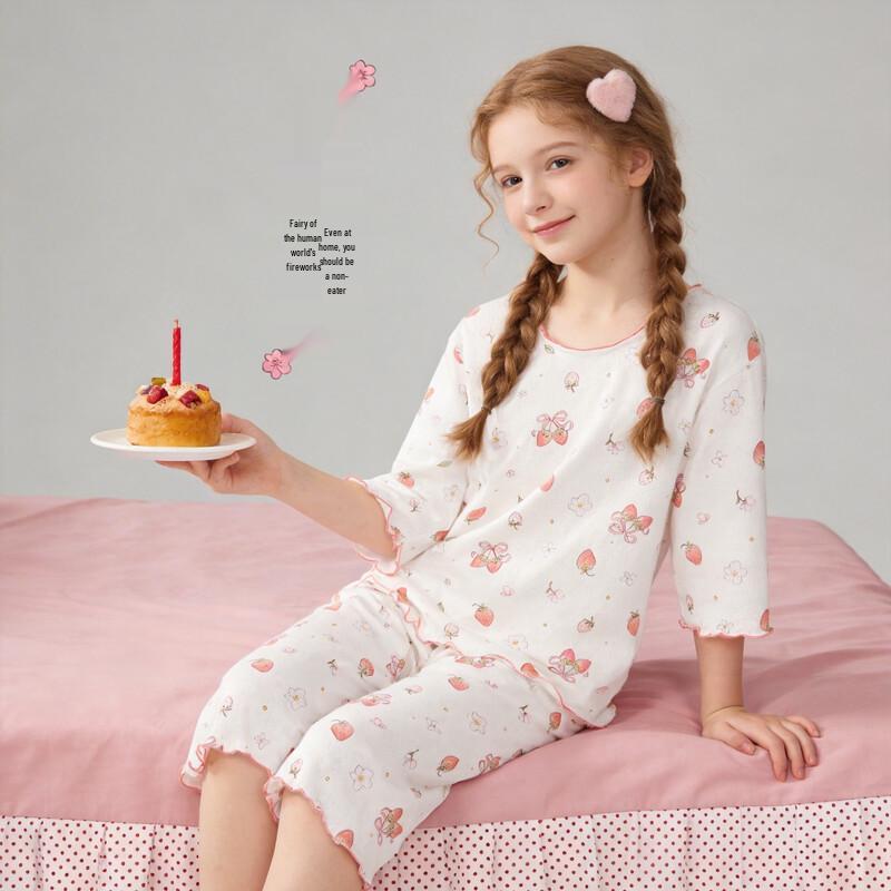 Girls  Pure Cotton Spring Summer Loungewear & Pajama Set 170