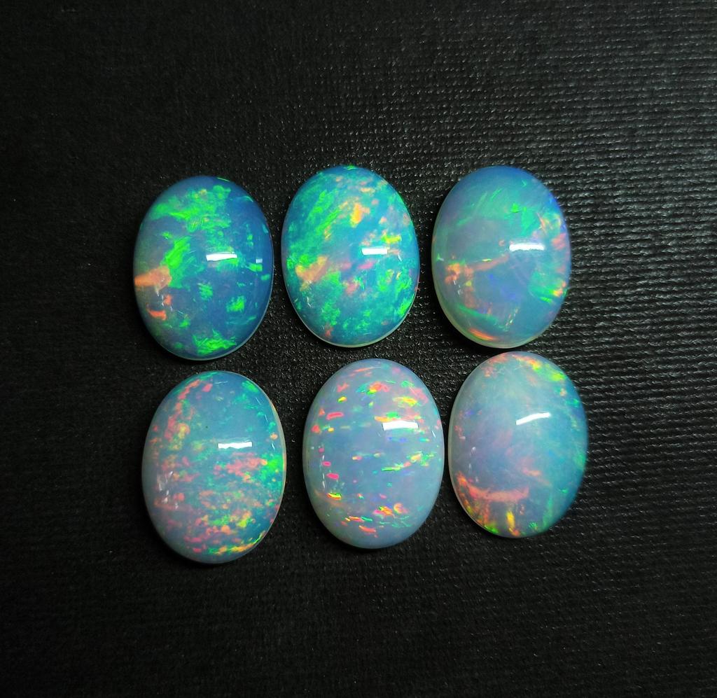 AAA Top Quality Natural Ethiopian Fire Opal Oval Shape Lot Amazing Quality Opal Cabochon Natural Ethiopian Opal Gemstone