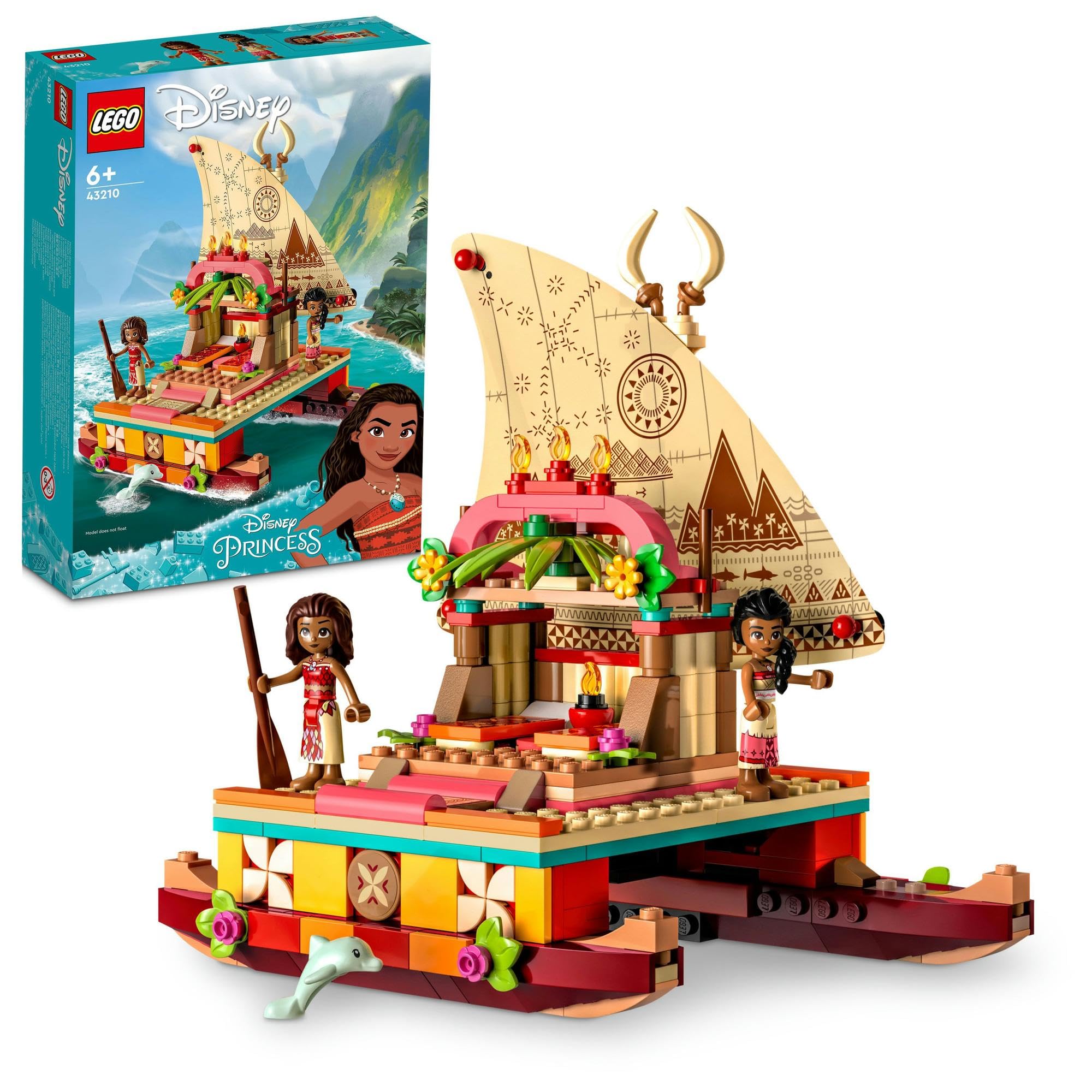 

LEGO Disney Princess Moana and the Adventure Boat 43210, Toy Blocks, Gift, Princess Adventure, Girls, Ages 6 and Up